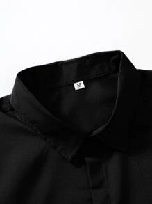 Manfinity Hypemode Men 1pc Pocket Patched Shirt - Black - View 6