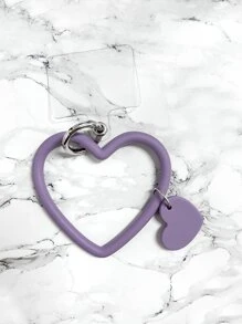 1 dây buộc điện thoại thiết kế trái tim - Màu tím - Xem 1