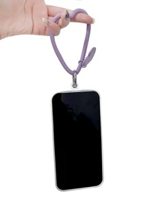 1 dây buộc điện thoại thiết kế trái tim - Màu tím - Xem 3