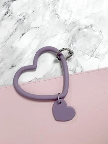 1 dây buộc điện thoại thiết kế trái tim - Màu tím - Xem 4