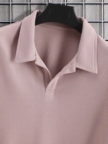 Manfinity Conjuntos para hombre Cordón Canalé Color combinado Casual - Rosa vieja - Ver 5