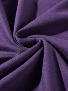 Manfinity Hypemode 男士時尚標語印花掉肩寬鬆t恤 - 紫色 - 查看 3