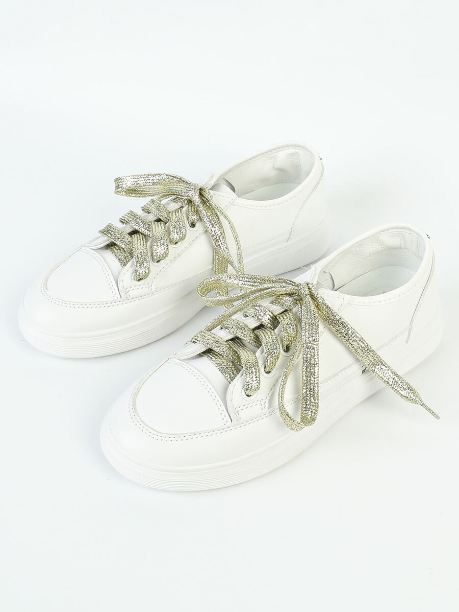 Metal Band Shoe Lace, Perfect For Party And Fashion Accessory - Gold - View 1