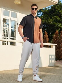 Manfinity Men Plus Two Tone Shirt - Multicolor - View 3