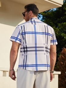 Manfinity Men Plus Plaid Print Shirt - White - View 2