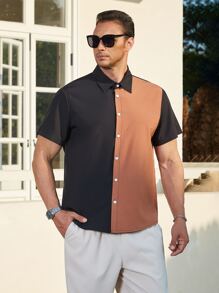Manfinity Men Plus Two Tone Shirt - Multicolor - View 6