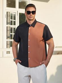 Manfinity Men Plus Two Tone Shirt - Multicolor - View 7