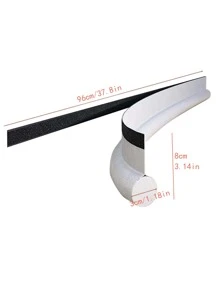 1 Pieza (3 Segmentos/pieza) Tira De Sellado De Puerta De Borde Inferior Al Azar De Un Solo Color (blanco) Para Borde Inferior Y Lateral De La Puerta - Blanco - Ver 2