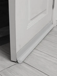 1 Pieza (3 Segmentos/pieza) Tira De Sellado De Puerta De Borde Inferior Al Azar De Un Solo Color (blanco) Para Borde Inferior Y Lateral De La Puerta - Blanco - Ver 5