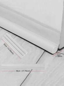 1 Pieza (3 Segmentos/pieza) Tira De Sellado De Puerta De Borde Inferior Al Azar De Un Solo Color (blanco) Para Borde Inferior Y Lateral De La Puerta - Blanco - Ver 6