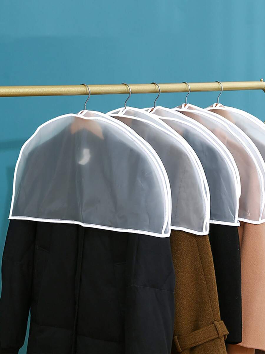 1pc Clear Clothing Cover - White - View 1