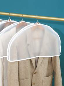1pc Clear Clothing Cover - White - View 3
