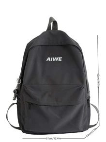 peach tree 简约纯色尼龙背包，带桃树钥匙扣，圣诞男士包，度假旅行必备品，爸爸礼物，书包，大容量旅行背包，运动包，笔记本电脑包，书包，趣味礼物包，男朋友礼物，节日必备品，露营旅行包，夏季返校沙滩包，沙滩笔记本电脑包，运动生活，夏季包 - 灰色 - 查看 9