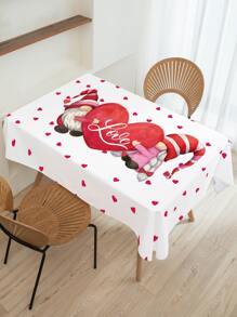 1 pieza Mantel con corazón & gnomo