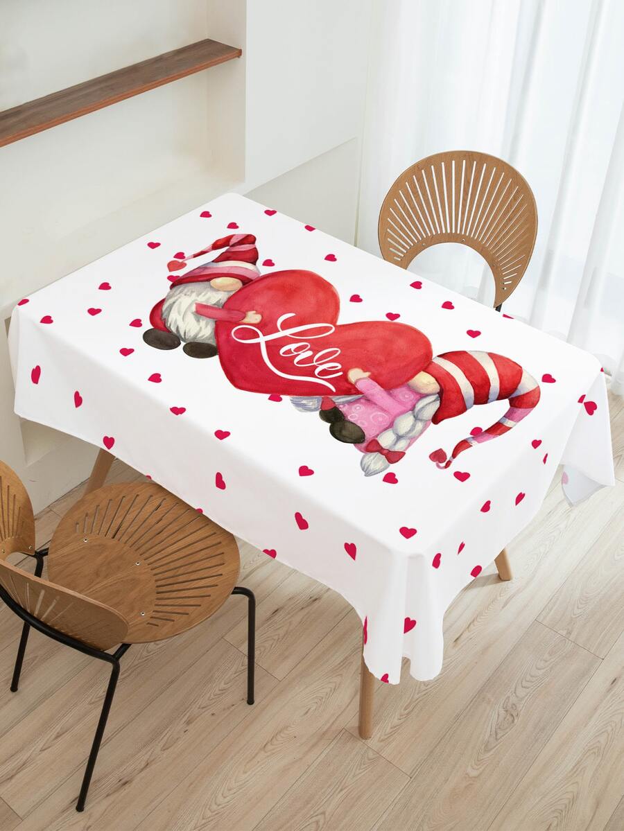 1 pieza Mantel con corazón & gnomo