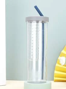 1入組透明便攜草編平底無腳杯 - 藍色 - 查看 4