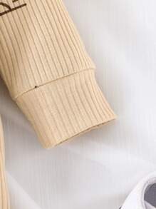 SHEIN Vintaside Kids 嬰兒男孩2件套太陽印花肋編連身衣 - 彩色 - 查看 7