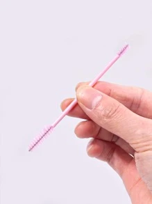 20支装双头柔韧睫毛刷，粉色眉刷，眉刷，眼影刷，螺旋刷，赠品 - 粉色 - 查看 4