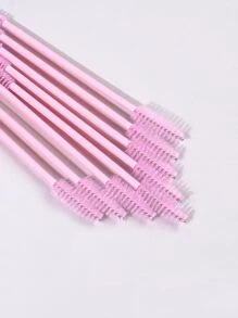 20支装双头柔韧睫毛刷，粉色眉刷，眉刷，眼影刷，螺旋刷，赠品 - 粉色 - 查看 5