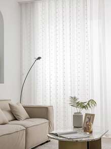 Swiss Dot Decor Màn cửa Sheer đơn - trắng - Xem 4