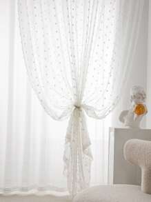 Swiss Dot Decor Màn cửa Sheer đơn - trắng - Xem 5