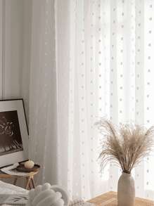Swiss Dot Decor Màn cửa Sheer đơn - trắng - Xem 6