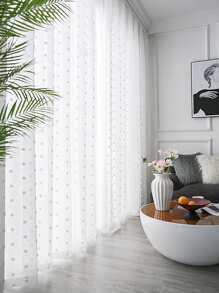 Swiss Dot Decor Màn cửa Sheer đơn - trắng - Xem 7