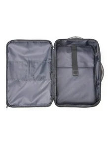 Men USB Charging Port Laptop Backpack - Black - View 6