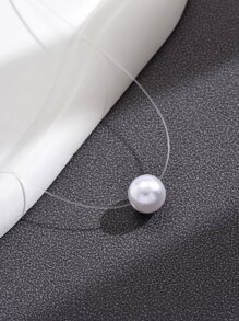 Faux Pearl Decor Choker - Multicolor - View 3