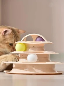 1pc Multi-layer Ball Decor Cat Teaser Toy