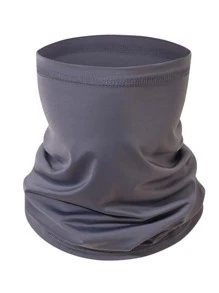 Anyfashion Sun Protective Anti UV 1pc Solid Sun-Protection Neck Gaiter - Grey - View 1
