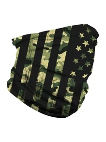 Anyfashion Sun Protective Anti UV 1pc Star & Camo Pattern Sun-Protection Neck Gaiter - Multicolor - View 2