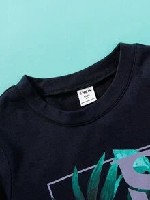 Toddler Boys Tropical Print Tee & Shorts - Multicolor - View 5