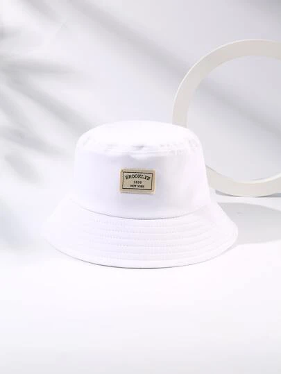 字母標籤裝飾漁夫帽