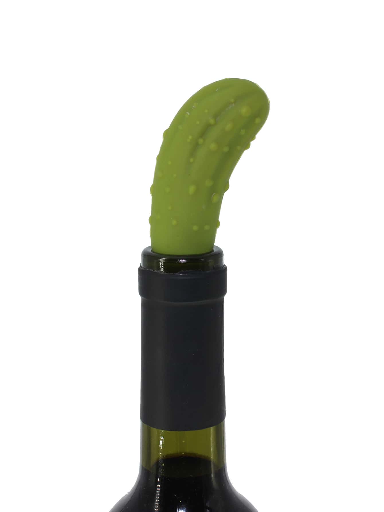 Tapón de vino pepino - Verde - Ver 1