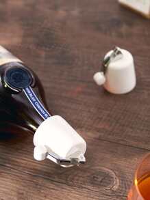 1pc Solid Wine Stopper - White - View 7