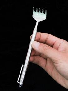 1pc Stainless Steel Telescopic Back Scratcher - Light Grey - View 1