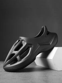 Hombres Zuecos con abertura - Negro - Ver 1