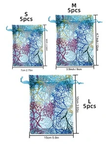 5pcs Coral Pattern Packaging Bag - Multicolor - View 2