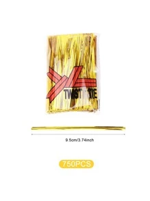 750pcs Plain Twist Tie - Gold - View 3