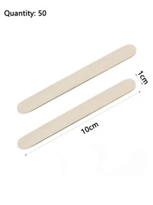 50/100pcs Epoxy Resin Mixing Sticks, Wooden Rods For DIY Handicrafts And Small Construction - Beige - View 3