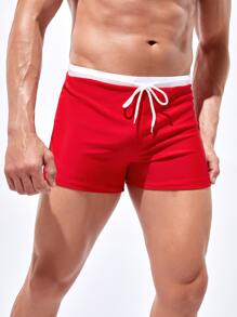Manfinity Swimmode Męskie kąpielówki ze ściągaczem w pasie, hawajskie