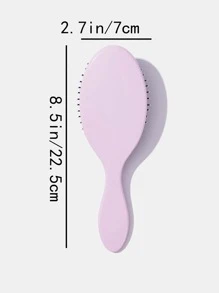 干湿使用垫子、发刷/发梳 1 件大号塑料经典椭圆形手持式柔软触感长柄易于拆卸发梳礼物适合女性和女孩适合女性和男性适合女性妈妈妻子姐妹青少年女朋友适合所有发质、刷子、发刷、边缘刷、刷头发、发梳、梳头发、顺发刷、球刷、迷你发刷、发刷套装、木梳 - 粉色 - 查看 3