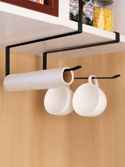 1pc Kitchen Tissue Hanger,Towel Rack, Paper Towel Holder,Wall Mounted For Kitchen 1.1b(MAX)