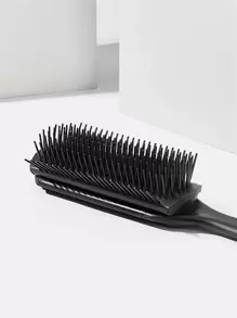 干湿两用九排梳齿块状发梳，1支装，中号塑料经典椭圆形手持防毛躁发梳，适用于所有发质及男士，发梳/梳子，发刷，梳子，美发工具，美发产品及配件，适用于理发店、美容院、返校季、旅行度假等场合，美发配件刷，边缘梳，解结梳，梳子