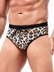 Manfinity Swimmode Men Leopard Knot Waist Swim Brief - Multicolor - View 4