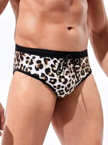Manfinity Swimmode Men Leopard Knot Waist Swim Brief - Multicolor - View 5