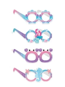 8入組星星和美人魚設計派對眼鏡 - 彩色 - 查看 3