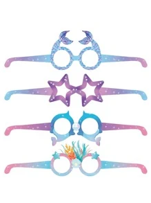 8入組星星和美人魚設計派對眼鏡 - 彩色 - 查看 5