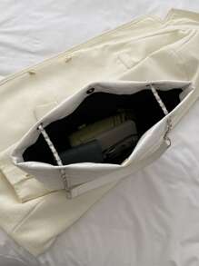 Túi Xách tay Nữ Đôi tay cầm Đúng mốt - trắng - Xem 4